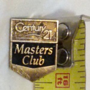 Vintage Century 21 Masters Club Realtor Award Sterling Silver Tie Tack Pin Badge